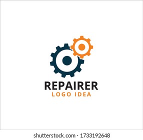repair setting maintenance vector logo or icon design template in simple flat style