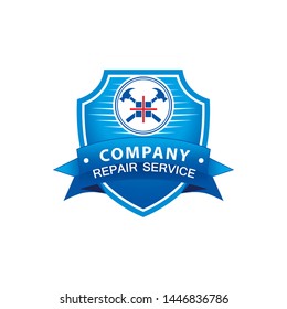 repair shield logo design for your bussines 