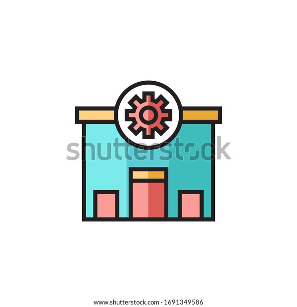 repair shop icon vector illustration. repair\
shop icon filled outline style\
design