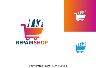 Repair Shop Logo Template Design Vector, Emblem, Design Concept, Creative Symbol, Icon