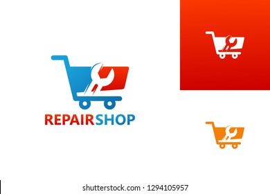 Repair Shop Logo Template Design Vector, Emblem, Design Concept, Creative Symbol, Icon