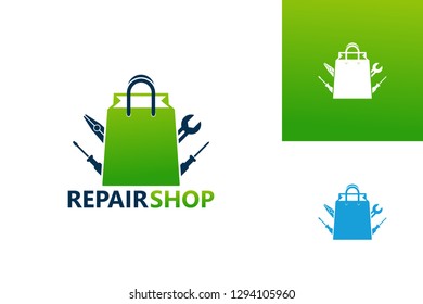Repair Shop Logo Template Design Vector, Emblem, Design Concept, Creative Symbol, Icon