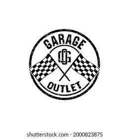 Repair shop or workshop logo with letter G and O . logo