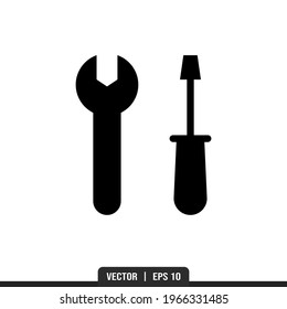 Repair Silhouette icon vector, illustration logo template in trendy style. Suitable for many purposes.