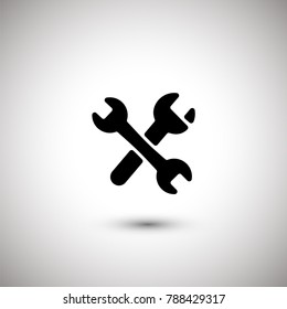 Repair. Spanner and wrench vector icon