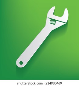 Repair symbol on green background,clean vector