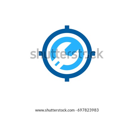 Repair Target Icon Logo Design Element