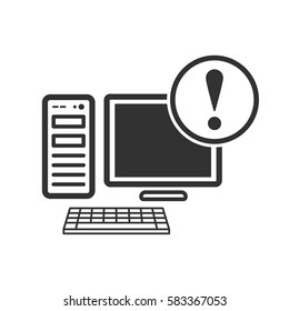 repair tech icon. computer service symbol. Vector illustration isolated on a white background.