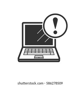 repair tech icon. computer service symbol. Vector illustration isolated on a white background.