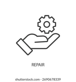 Repair thin line vector icons.