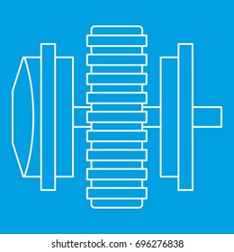 Repair thing icon blue outline style isolated vector illustration. Thin line sign