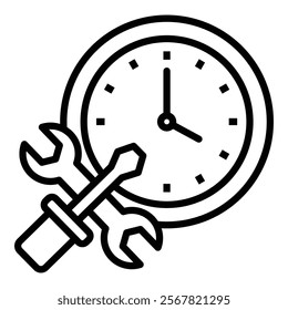 Repair Time Clock Icon Element For Design