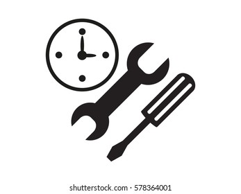 repair time, icon, vector illustration eps10