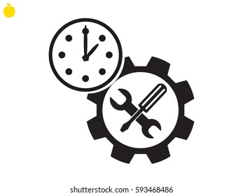 repair time, icon, vector illustration eps10
