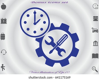 repair time, icon, vector illustration eps10