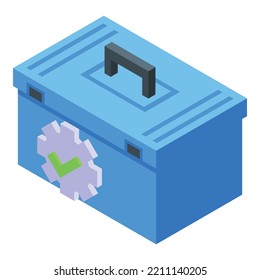 Repair tool box icon isometric vector. Toolbox kit. Repair toolkit