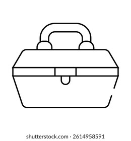 repair tool case line icon vector. repair tool case sign. isolated contour symbol black illustration