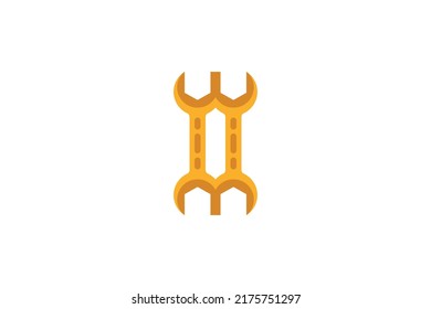 Repair Tool Colored Monoline Logo Vector