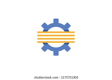 Repair Tool Colored Monoline Logo Vector