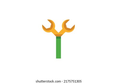 Repair Tool Colored Monoline Logo Vector