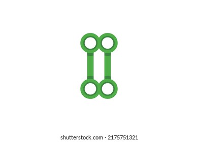 Reparaturwerkzeuge mit farbigem Monoline-Logo-Vektorgrafik