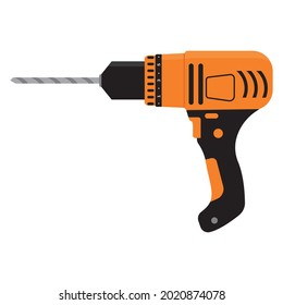 Reparaturwerkzeug-Bohrer, Farbvektorgrafik einzeln