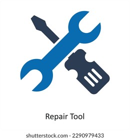 Reparaturwerkzeuge und Schaltgerätesymbol