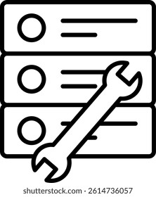 Repair Tool Line Vector Icon Design
