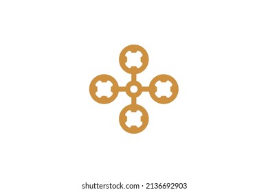 Logotipo Monoline de reparación y herramienta