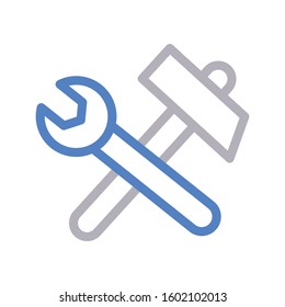 repair tool vector color line icon 