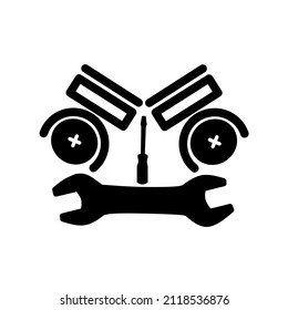 Repair tool vector icon. Isolated white background
