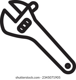 Repair Tool Wrench Outline Icon