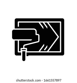 Repair tools black icon, concept illustration, vector flat symbol, glyph sign.