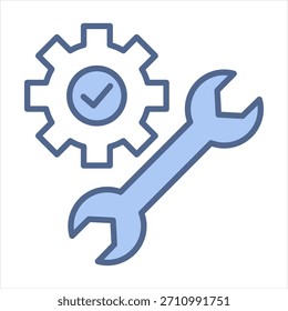 Ilustração do vetor do ícone azul das ferramentas de reparo