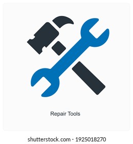 Symbol-Konzept für Reparaturwerkzeuge oder -geräte