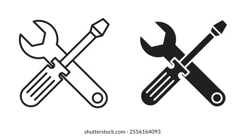 Repair tools Filled flat icons set for apps and web ui designs.