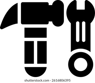 Repair Tools Glyph Vector Icon Design