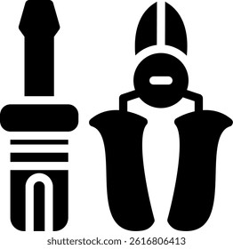 Repair Tools Glyph Vector Icon Design