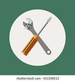 Repair tools, help desk, Support Concept, Flat icon , Vector illustrator 