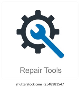 Repair Tools and tools icon concept