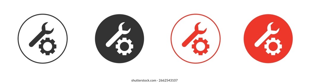 Ícone de ferramentas de reparo para logotipo, símbolo de sinal de vetor para design