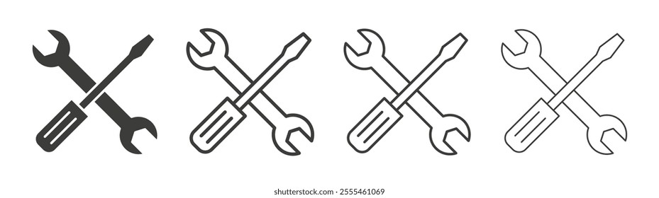 Repair tools icon pack. vector illustration