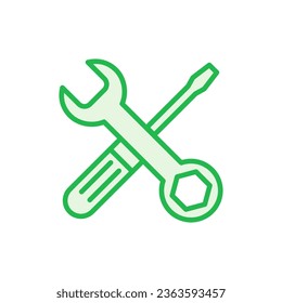 Repair tools icon set. tool icon vector. setting icon vector. Wrench and screwdriver. support, Service