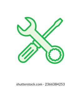 Repair tools icon set. tool icon vector. setting icon vector. Wrench and screwdriver. support, Service