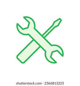 Repair tools icon set. tool icon vector. setting icon vector. Wrench and screwdriver. support, Service