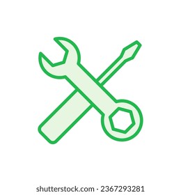 Repair tools icon set. tool icon vector. setting icon vector. Wrench and screwdriver. support, Service