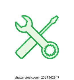Repair tools icon set. tool icon vector. setting icon vector. Wrench and screwdriver. support, Service