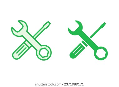 Repair tools icon set. tool icon vector. setting icon vector. Wrench and screwdriver. support, Service