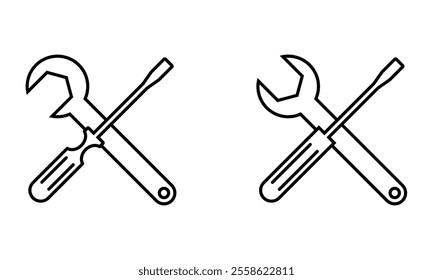 Repair tools icon set. Vector illustration.