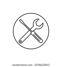 Repair tools icon set. Vector illustration.